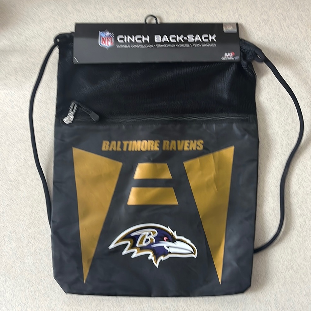 NWT Baltimore Ravens cinch back-sack